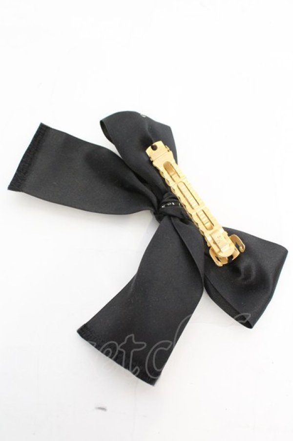 画像2: KANEKO ISAO / リボンバレッタ  クロ×ゴールド O-25-11-07-1064-EL-AC-IG-ZT168-F004 (2)