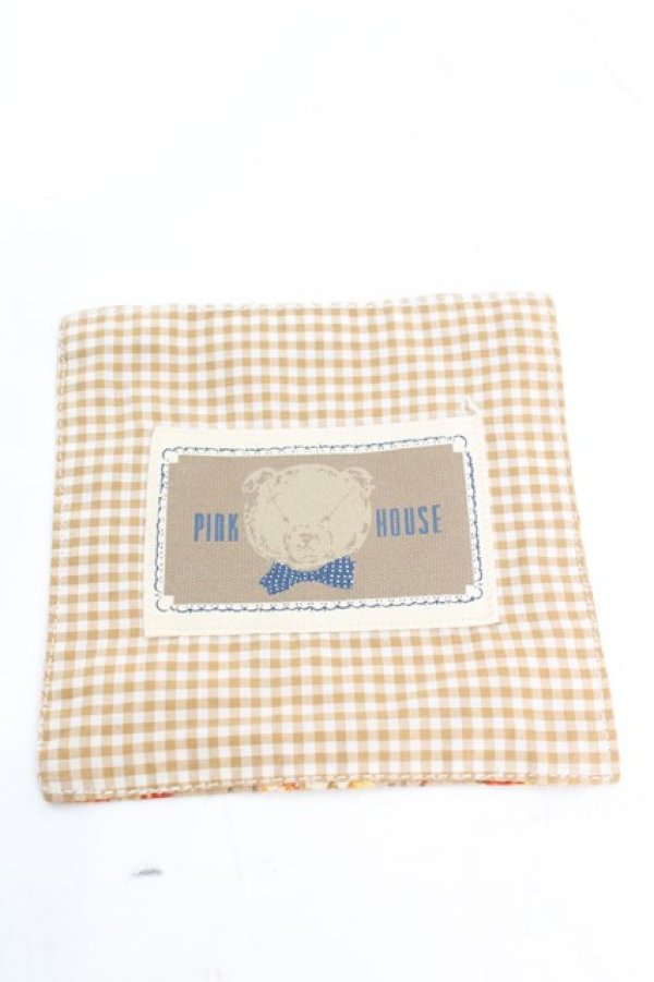 画像1: PINK HOUSE / コースター  ギンガムくま×苺 O-25-11-07-1068-LO-ZA-IG-ZT168-F006 (1)