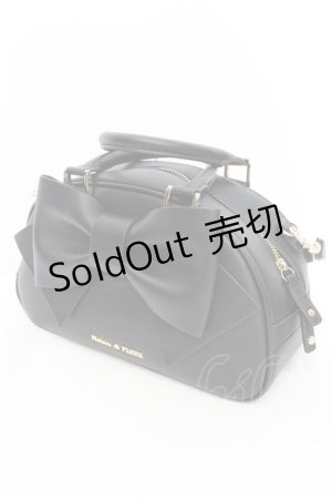 画像: 【SALE】Maison de FLEUR / 青木 美沙子　Marroncream　リボンボストンバッグ  クロ O-25-11-07-1008-LO-BG-IG-ZT-K010