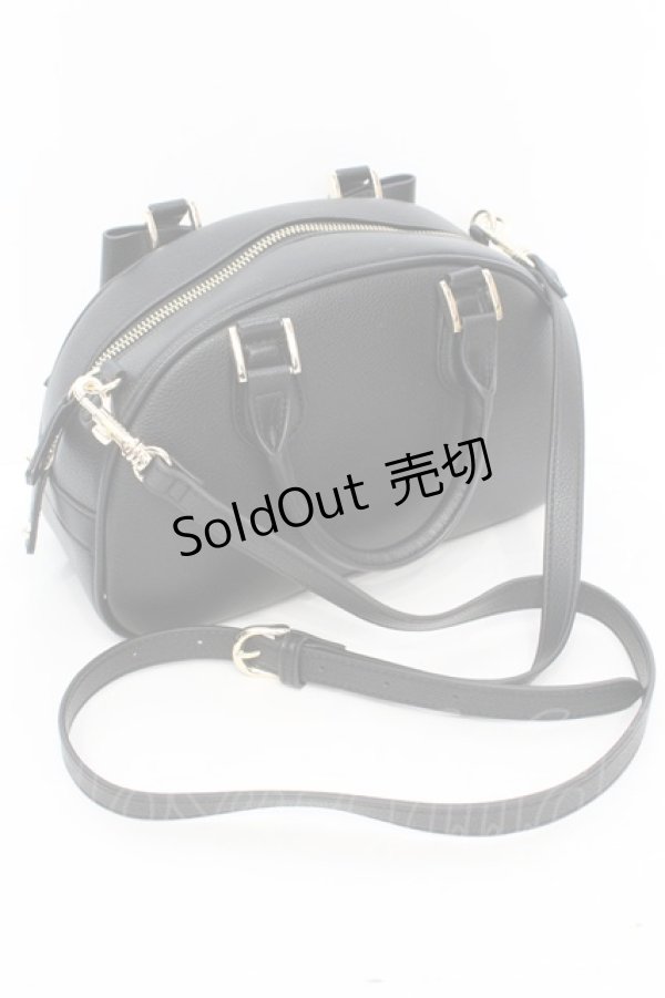 画像2: 【SALE】Maison de FLEUR / 青木 美沙子　Marroncream　リボンボストンバッグ  クロ O-25-11-07-1008-LO-BG-IG-ZT-K010 (2)