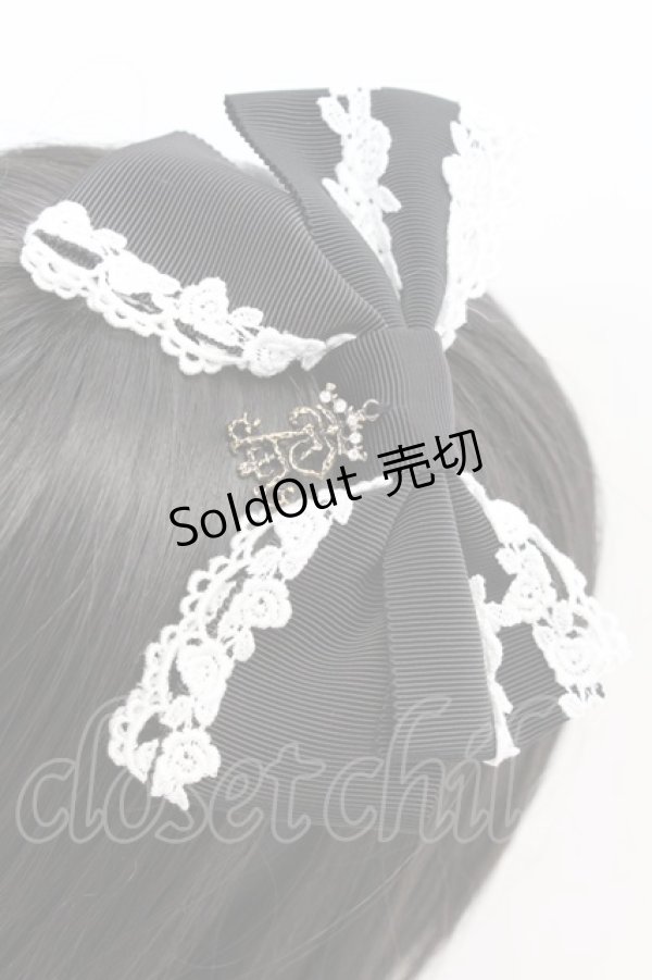 画像2: ALICE and the PIRATES / ロージアノーブルグログランカチューシャ  クロ×シロ O-25-11-07-1014-PA-AC-IG-OS (2)