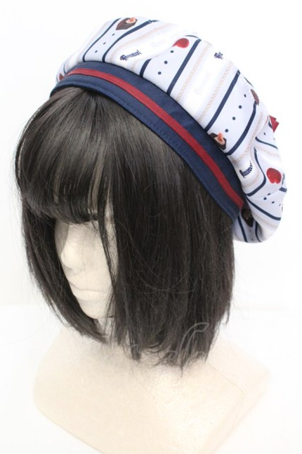 画像1: Amavel / Nounours Chocolatoryベレー帽  ブルー O-25-11-07-1015-CA-AC-OW-ZT87 (1)