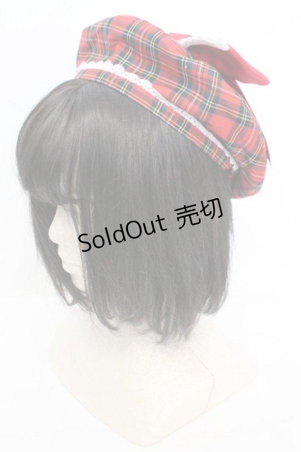 画像1: BABY,THE STARS SHINE BRIGHT / タータンチェックベレー  アカ O-25-11-07-1016-BA-AC-IG-OS (1)