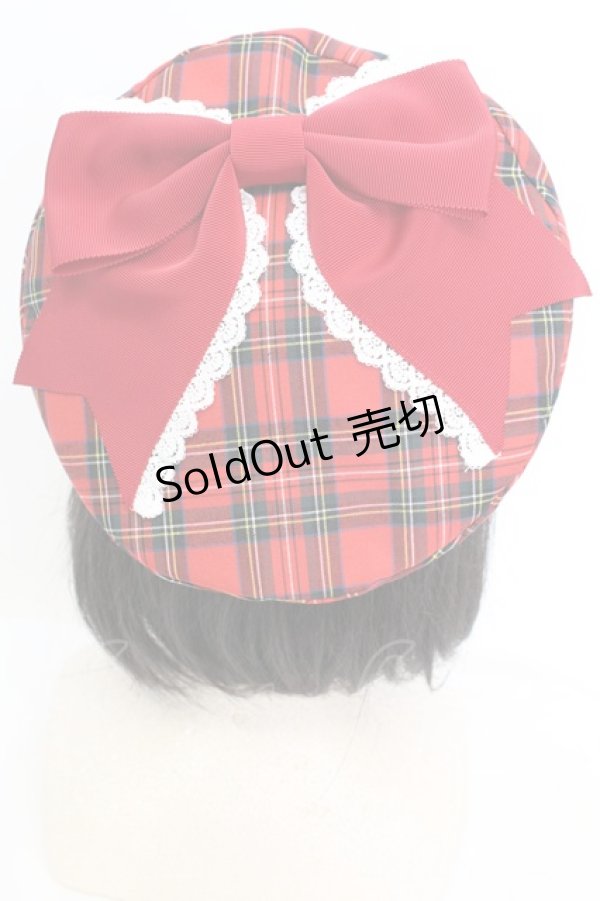 画像2: BABY,THE STARS SHINE BRIGHT / タータンチェックベレー  アカ O-25-11-07-1016-BA-AC-IG-OS (2)