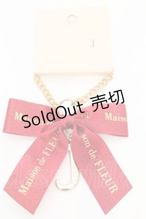 画像: Maison de FLEUR / イニシャルバッグチャーム  アカ J O-25-11-07-1017-LO-ZA-IG-OS