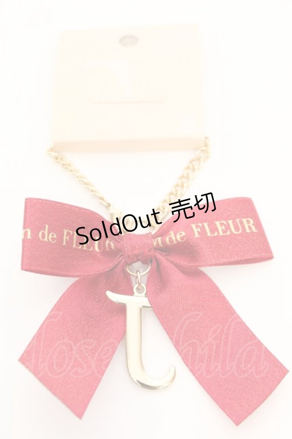 画像2: Maison de FLEUR / イニシャルバッグチャーム  アカ J O-25-11-07-1017-LO-ZA-IG-OS (2)
