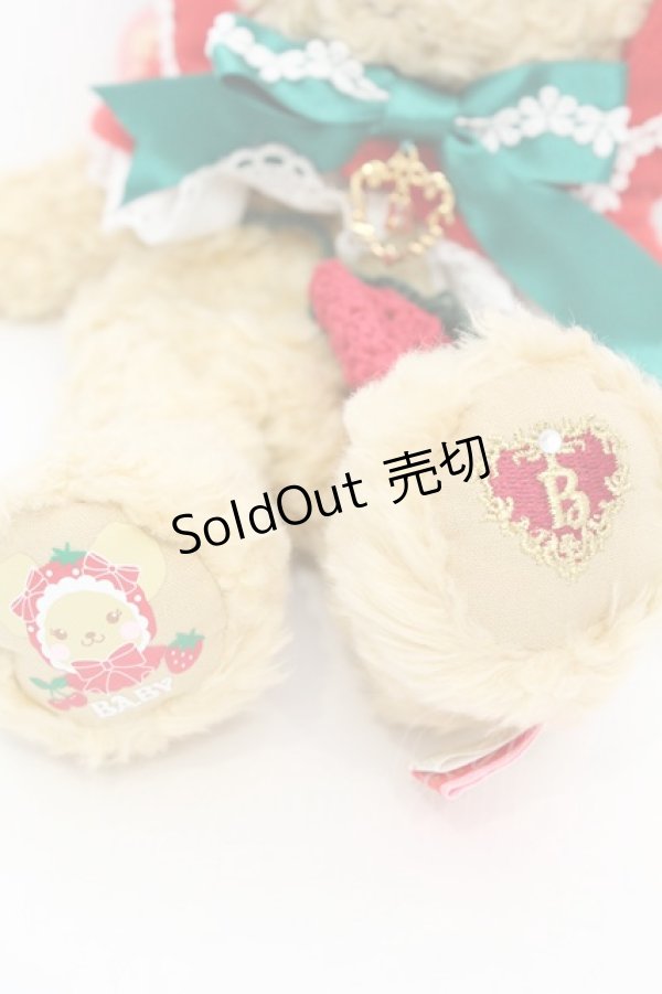 画像2: BABY,THE STARS SHINE BRIGHT / いちごになっちゃったくまくみゃちゃんポシェット  ミルクティー O-25-11-07-1002-BA-BG-IG-OS (2)