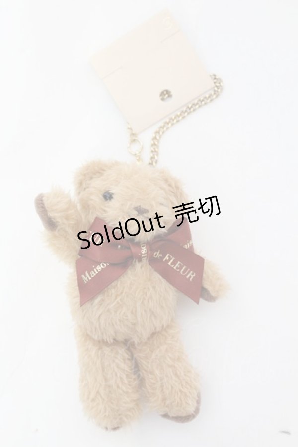 画像2: Maison de FLEUR / 店舗限定 ベアチャーム  ブラウンリボン O-25-11-07-1021-LO-ZA-IG-ZT487 (2)