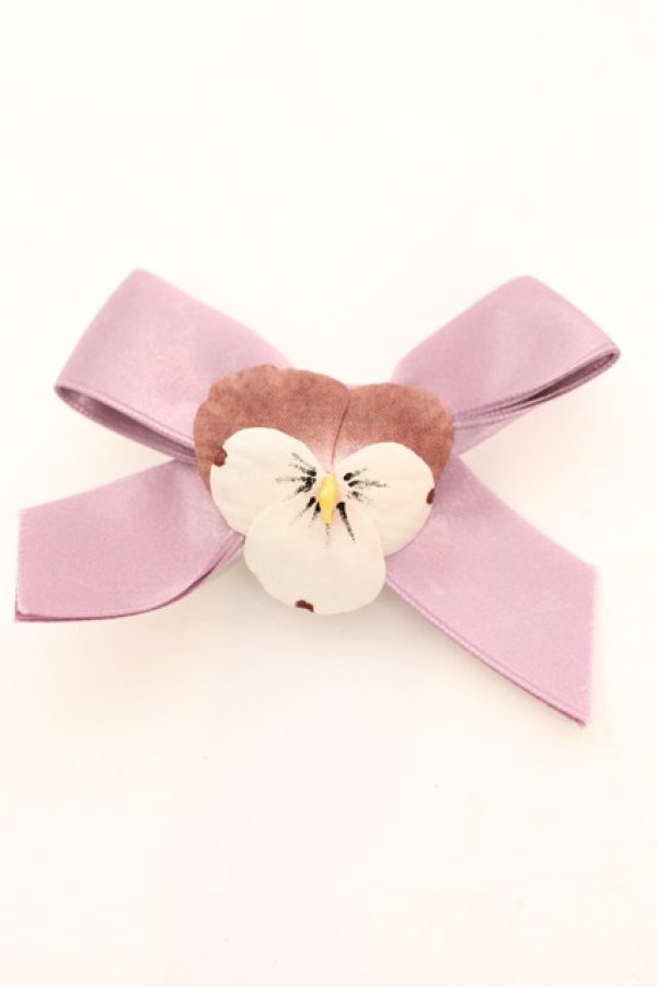 画像1: PINK HOUSE / パンジーコサージュ2WAYミニブローチ  ラベンダー O-25-11-07-1031-LO-AC-OW-ZT171 (1)