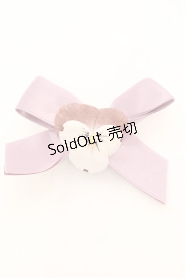 画像1: 【SALE】PINK HOUSE / パンジーコサージュ2WAYミニブローチ  ラベンダー O-25-11-07-1031-LO-AC-OW-ZT171 (1)