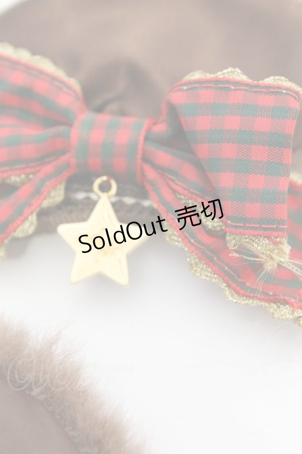 画像2: Angelic Pretty / Holiday Bearクリップ  ブラウン×アカ O-25-11-07-1033-AP-AC-IG-OS (2)