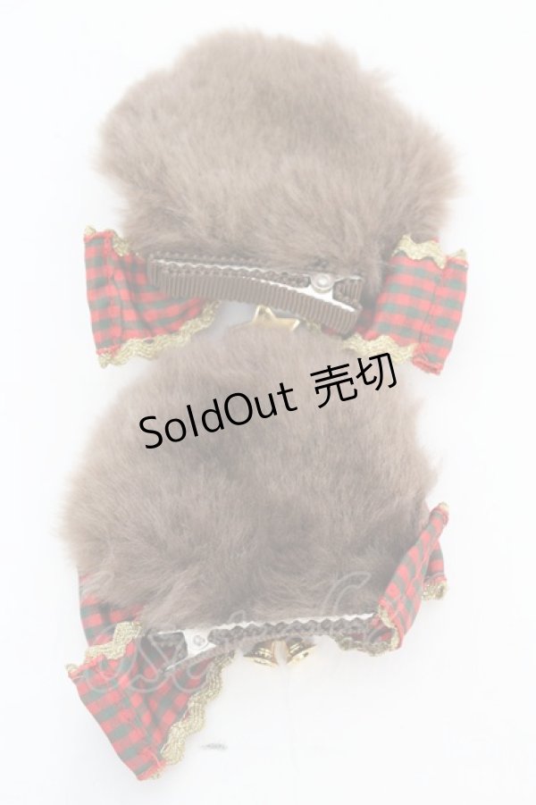 画像3: Angelic Pretty / Holiday Bearクリップ  ブラウン×アカ O-25-11-07-1033-AP-AC-IG-OS (3)