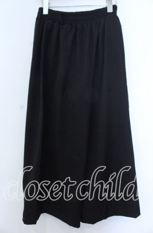 画像: NieR Clothing / 刺繍入りワイドパンツ  ブラック O-25-11-07-092-PU-PA-IG-ZT1110L