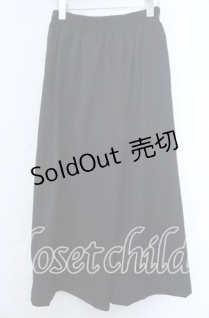 画像: NieR Clothing / 刺繍入りワイドパンツ  ブラック O-25-11-07-092-PU-PA-IG-ZT401