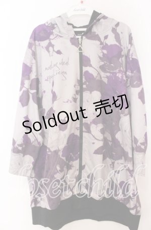 画像: 【SALE】NieR CLOTHING / 〜紫薔薇〜パーカー F グレーｘパープル O-25-11-07-097-PU-TO-YM-ZT385