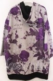 画像2: NieR Clothing / 〜紫薔薇〜パーカー F グレーｘパープル O-25-11-07-097-PU-TO-YM-ZT385 (2)