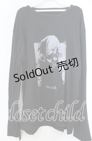 画像: NieR Clothing / UNISEX LONG SUMMER カットソー  ブラック O-25-11-07-099-PU-TO-YM-ZT385