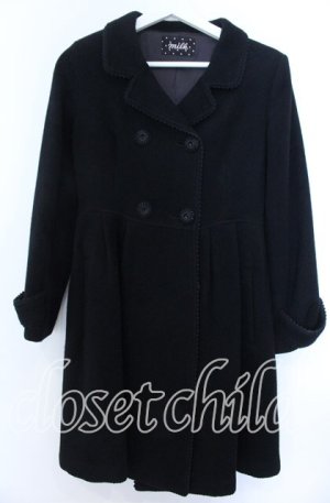 画像: MILK / ダブルフレアコート  クロ O-25-11-07-104-ML-CO-YM-OS