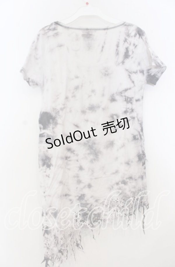 画像2: MIDAS / ドレープネックタイダイカットソー  ホワイト×グレー系 O-25-11-07-111-PU-TS-IG-OS (2)