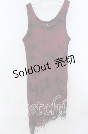 画像: MIDAS / オパールダメージタンクトップ  レッド×ブラック O-25-11-07-112-PU-TO-IG-OS