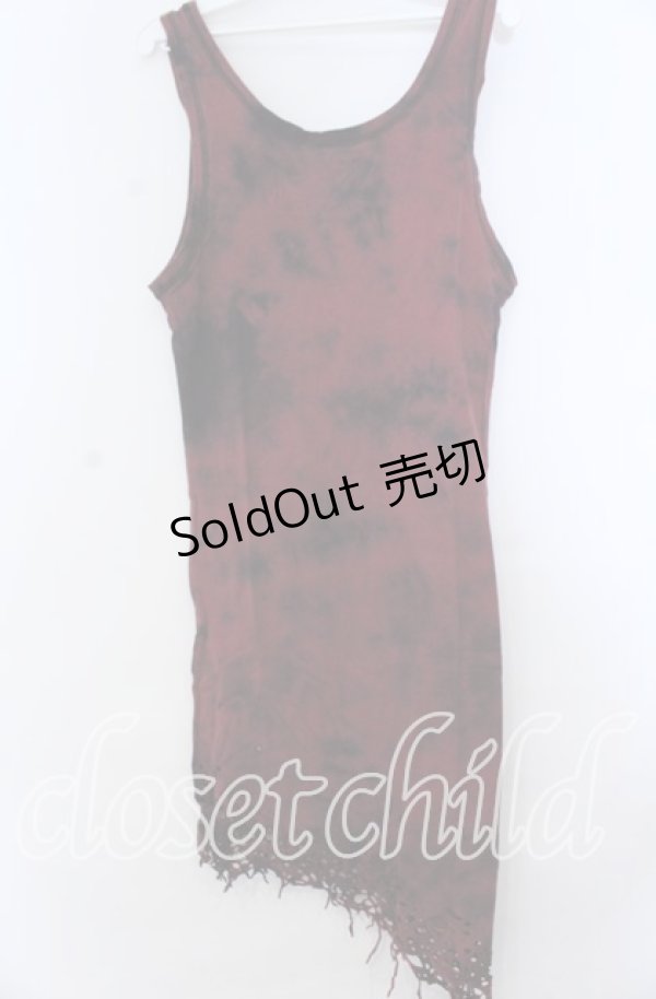 画像2: MIDAS / オパールダメージタンクトップ  レッド×ブラック O-25-11-07-112-PU-TO-IG-OS (2)