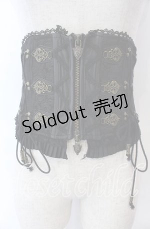 画像: OZZ ANGELO / ビットコルセット  ブラック O-25-11-07-010-OO-TO-IG-OS