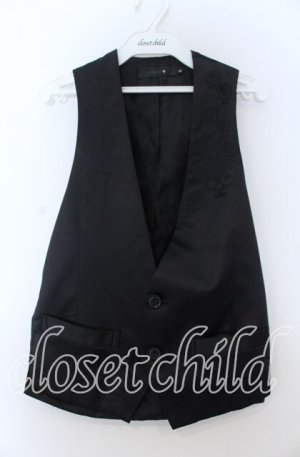 画像: MIDAS / スカル刺繍ベスト 44 ブラック O-25-11-07-118-PU-TO-IG-OS