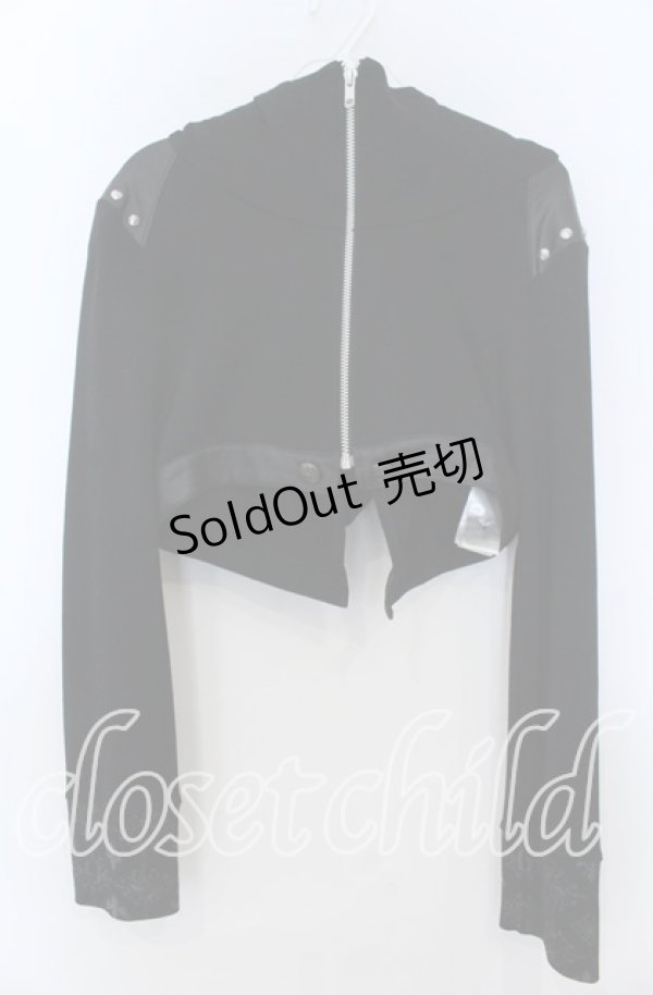 画像1: Sixh / 燕尾風ショートパーカー  ブラック O-25-11-07-119-HN-TO-IG-OS (1)