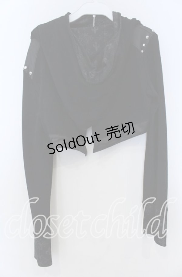 画像2: Sixh / 燕尾風ショートパーカー  ブラック O-25-11-07-119-HN-TO-IG-OS (2)