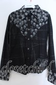 画像1: h.ANARCHY / スカルフロッキー切替ブラウス  ブラック O-25-11-07-120-HN-BL-IG-OS (1)