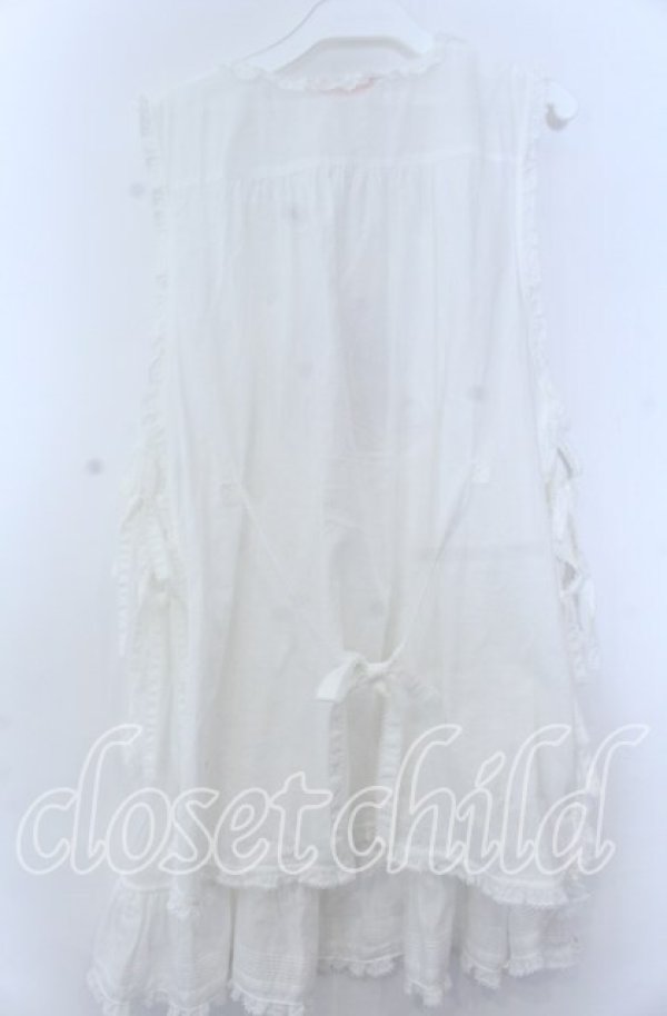 画像2: PINK HOUSE / 桜Teddy刺繍使いローンタブリエ  シロ O-25-11-07-122-LO-TO-IG-OS (2)