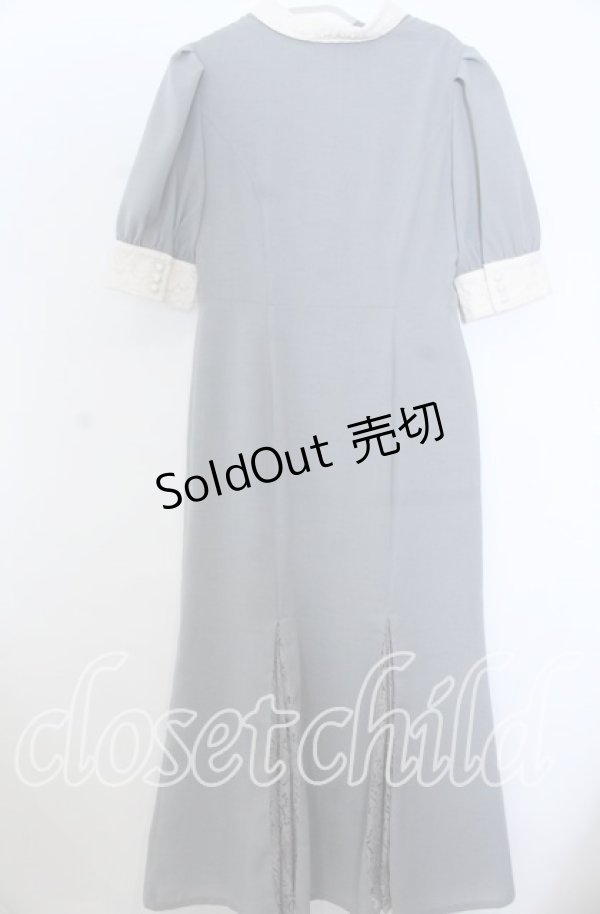 画像2: an another angelus / レース使いフロント開きマーメイドワンピース  ブルー O-25-11-07-124-CA-OP-IG-ZT507 (2)