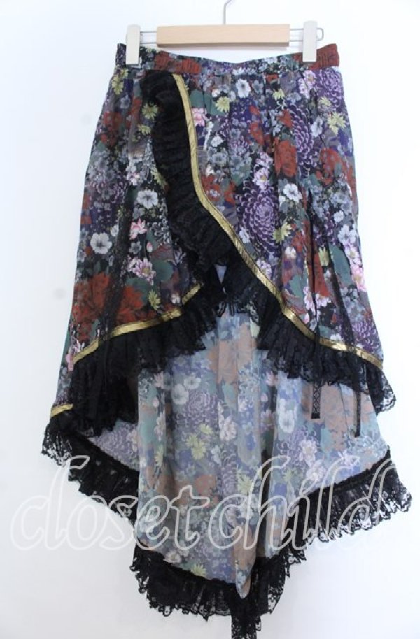 画像1: Qutie Frash / 2025プレミアムセット【華龍】オーバースカート  マルチカラー O-25-11-07-129-QU-SK-OW-OS (1)