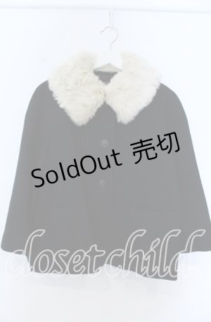 画像: Jane Marple / Lamb melton fur collar cape coat　コート M クロ O-25-11-07-137-JM-CO-OW-OS