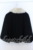画像2: Jane Marple / Lamb melton fur collar cape coat　コート M クロ O-25-11-07-137-JM-CO-OW-OS (2)