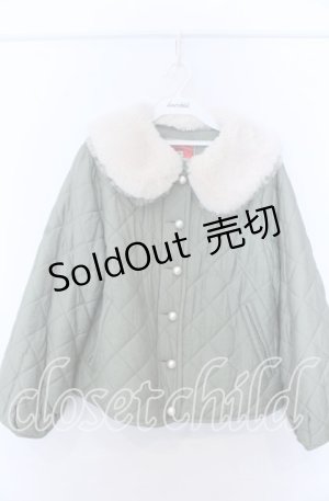 画像: yukiemon / おばあちゃまキルトブルゾン M グリーン O-25-11-07-138-LO-CO-OW-ZT1110L