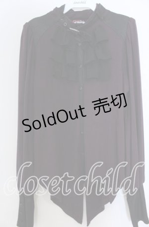 画像: Qutie Frash / ベルト付きフリルブラウス  パープル O-25-11-07-143-QU-BL-OW-OS