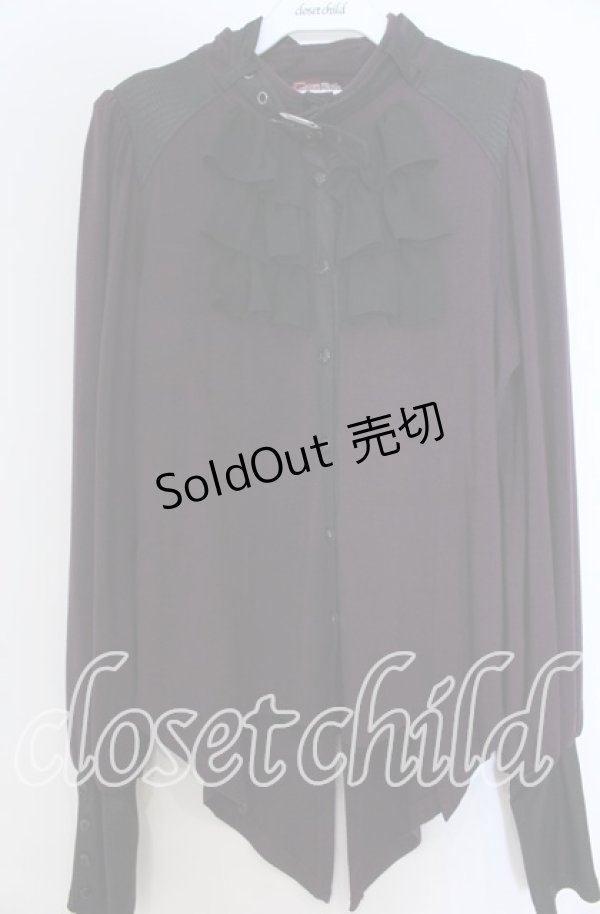 画像1: Qutie Frash / ベルト付きフリルブラウス  パープル O-25-11-07-143-QU-BL-OW-OS (1)