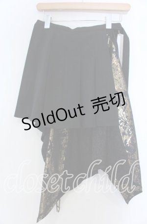 画像: Qutie Frash / プレミアム金麗セット-KINREI-プリーツラップスカート  ブラック O-25-11-07-146-QU-SK-OW-OS