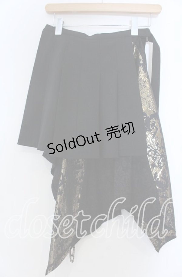 画像1: Qutie Frash / プレミアム金麗セット-KINREI-プリーツラップスカート  ブラック O-25-11-07-146-QU-SK-OW-OS (1)