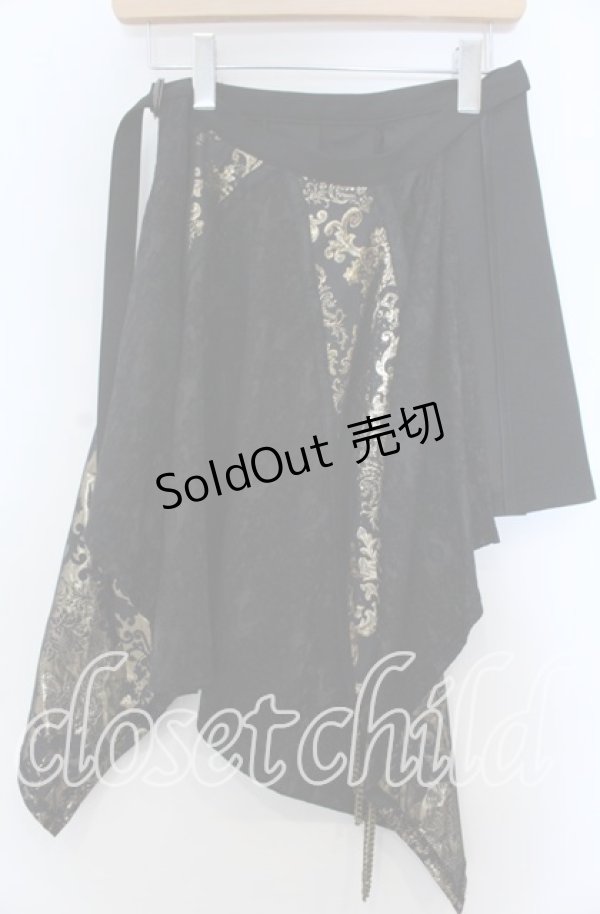 画像2: Qutie Frash / プレミアム金麗セット-KINREI-プリーツラップスカート  ブラック O-25-11-07-146-QU-SK-OW-OS (2)