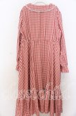 画像2: FLC / 星名桜子/ギンガムチェックワンピース 4L アカ O-25-11-07-158-LO-OP-OW-OS (2)