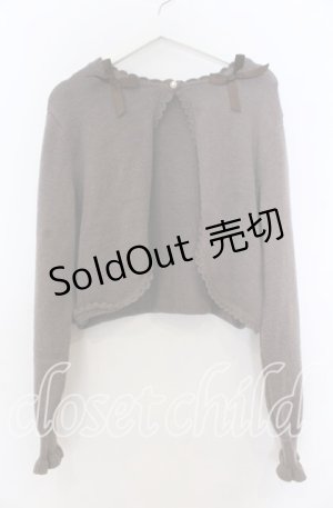 画像: m petit by misako / リボンニットボレロ LL ブラウン O-25-11-07-160-LO-TO-OW-OS