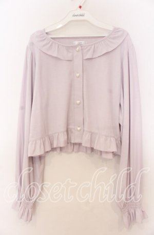 画像: FCL / 星名桜子/フリルテレコカーディガン LL ラベンダー O-25-11-07-161-LO-TO-OW-OS