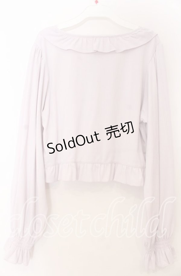 画像2: FCL / 星名桜子/フリルテレコカーディガン LL ラベンダー O-25-11-07-161-LO-TO-OW-OS (2)