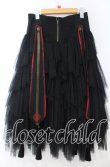 画像2: Ozz oneste / 流水羽衣天女スカート  ブラック×レッド O-25-11-07-016-OO-SK-IG-OS (2)