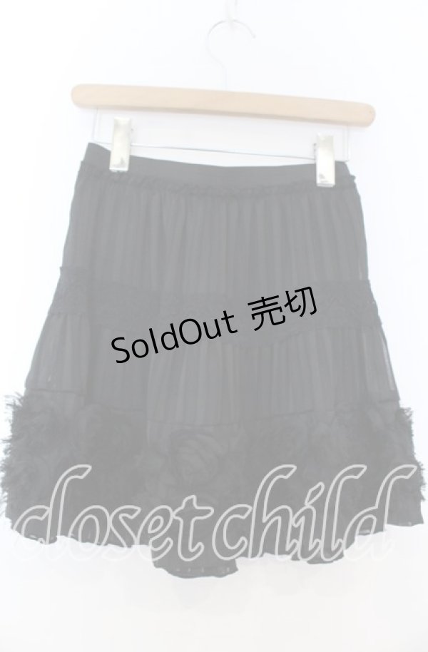 画像2: axes femme / ローズモチーフスカート  クロ O-25-11-07-017-AX-SK-IG-OS (2)