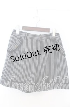 画像: axes femme / レジメンタルショートパンツ  ネイビー O-25-11-07-018-AX-PA-IG-OS