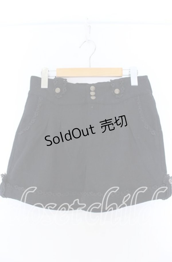 画像1: axes femme / ロールアップショートパンツ  クロ O-25-11-07-019-AX-PA-IG-OS (1)