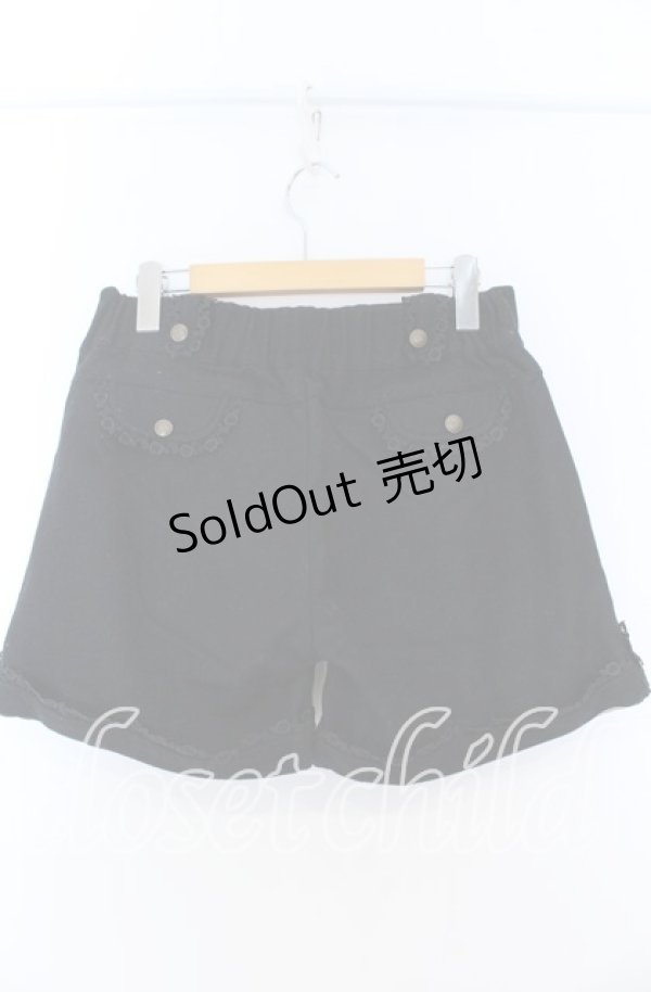 画像2: axes femme / ロールアップショートパンツ  クロ O-25-11-07-019-AX-PA-IG-OS (2)